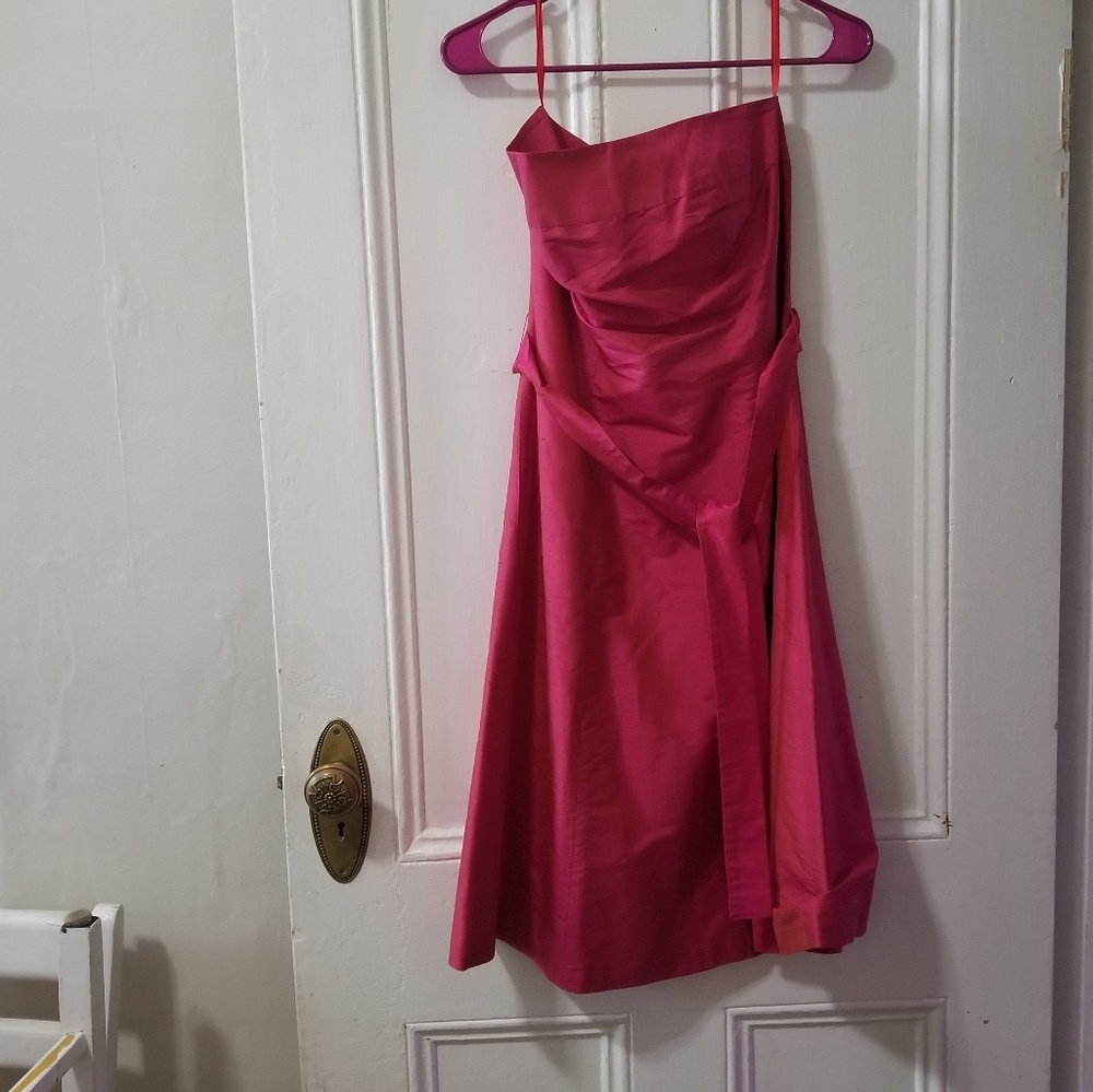 Aria strapless silk dress small